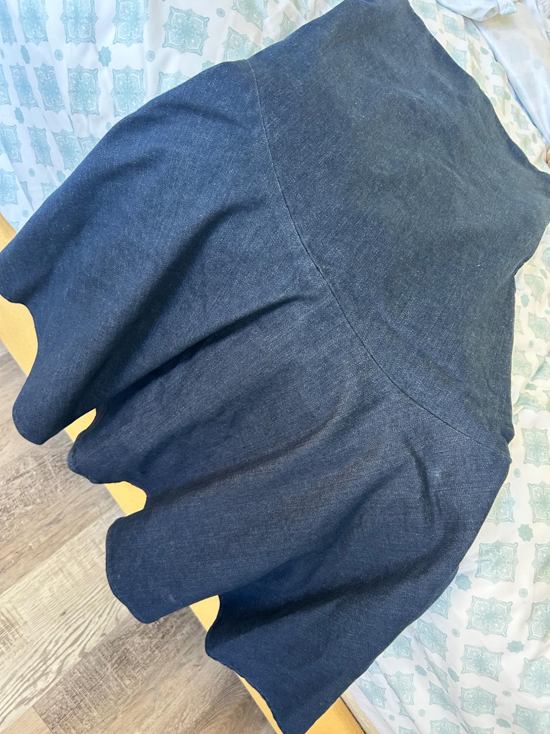 ASYMMETRIC TRF DENIM DRESS - Image 2