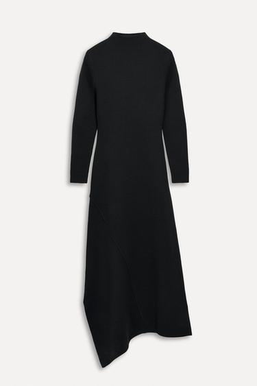 WOOL BLEND ASYMMETRIC DRESS 50TH ANNIVERSARY - Black by Zara - Image 2