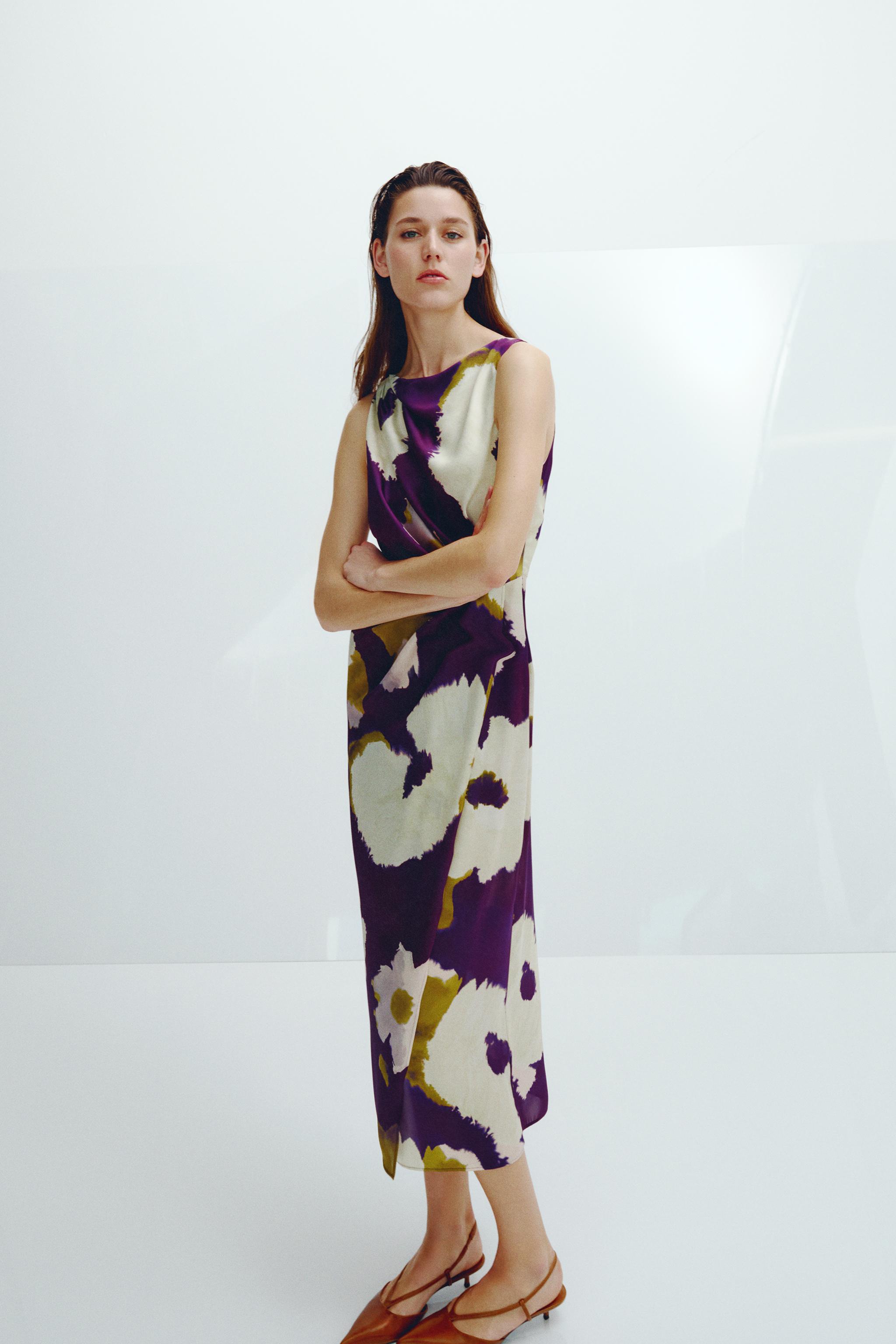 ZARA - ZARA レザースリングバック バレエフラットシューズ