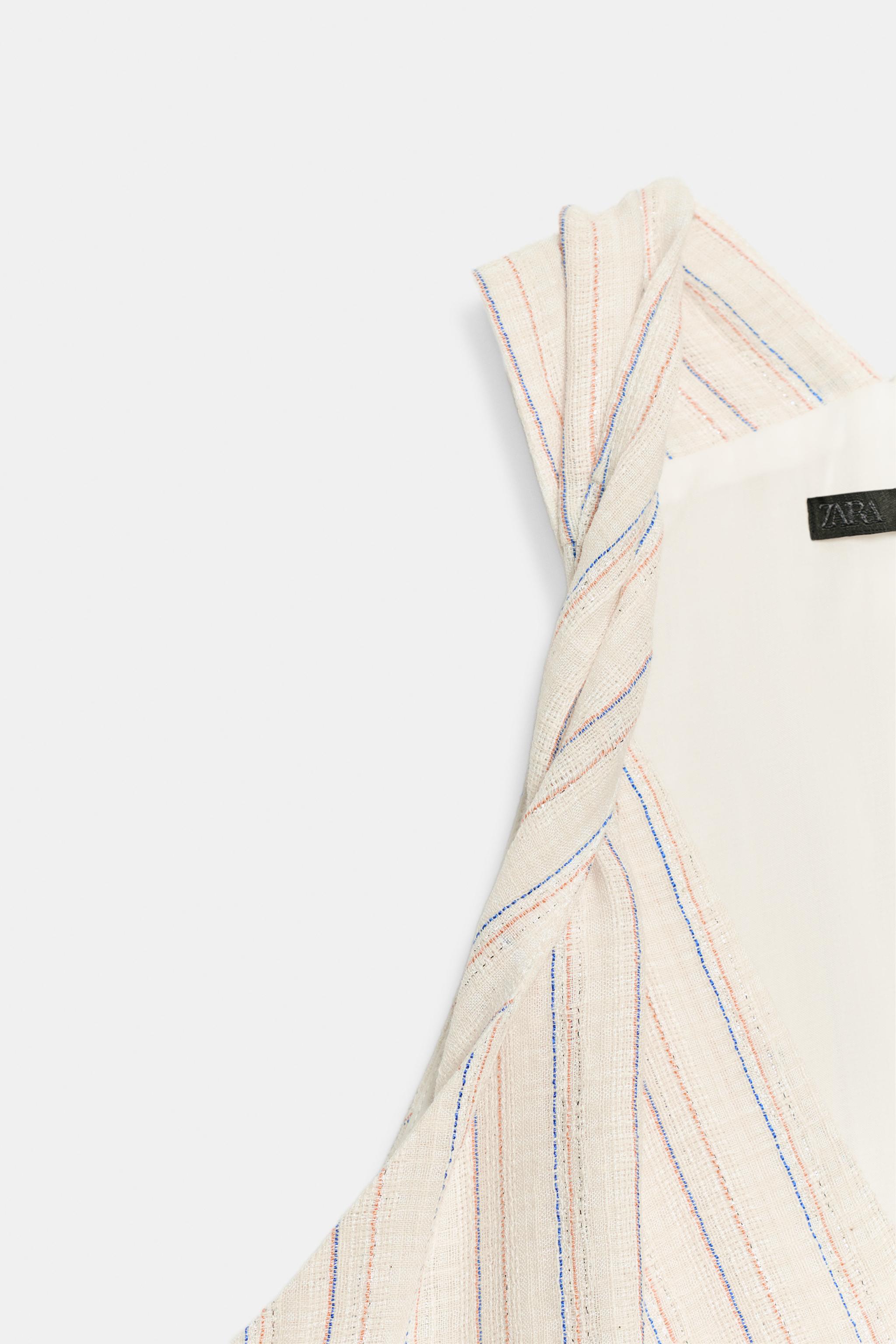Женские платья Zara METALLIC THREAD STRIPED LONG DRESS — фото 12