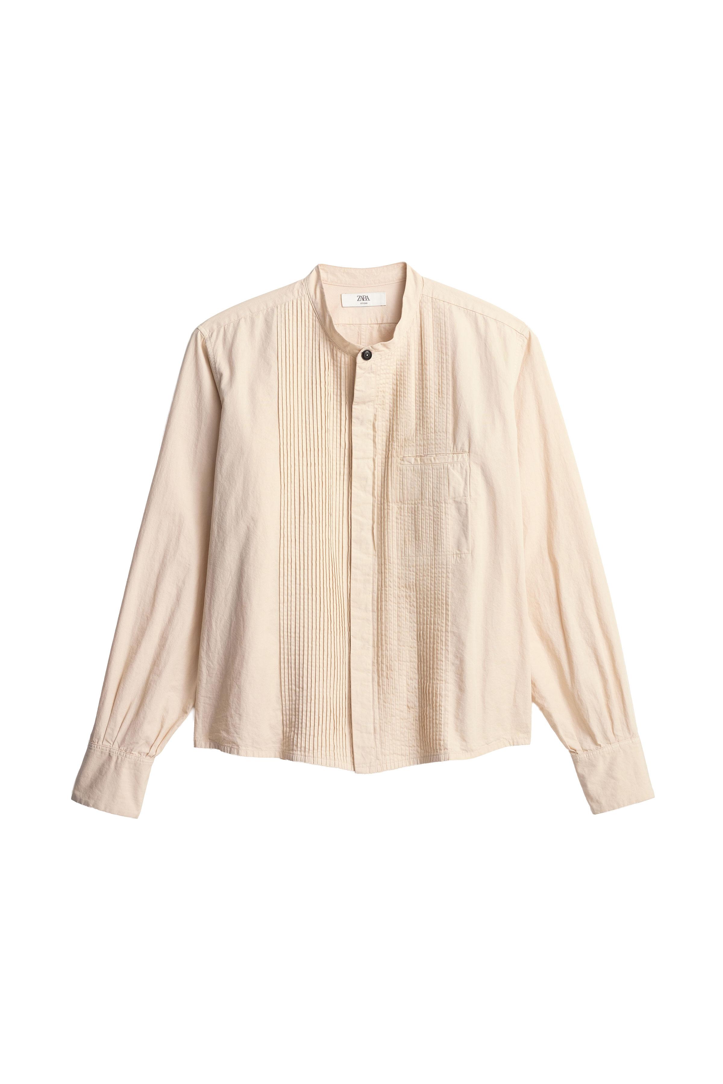 CHEMISE BOXY FIT À PLIS