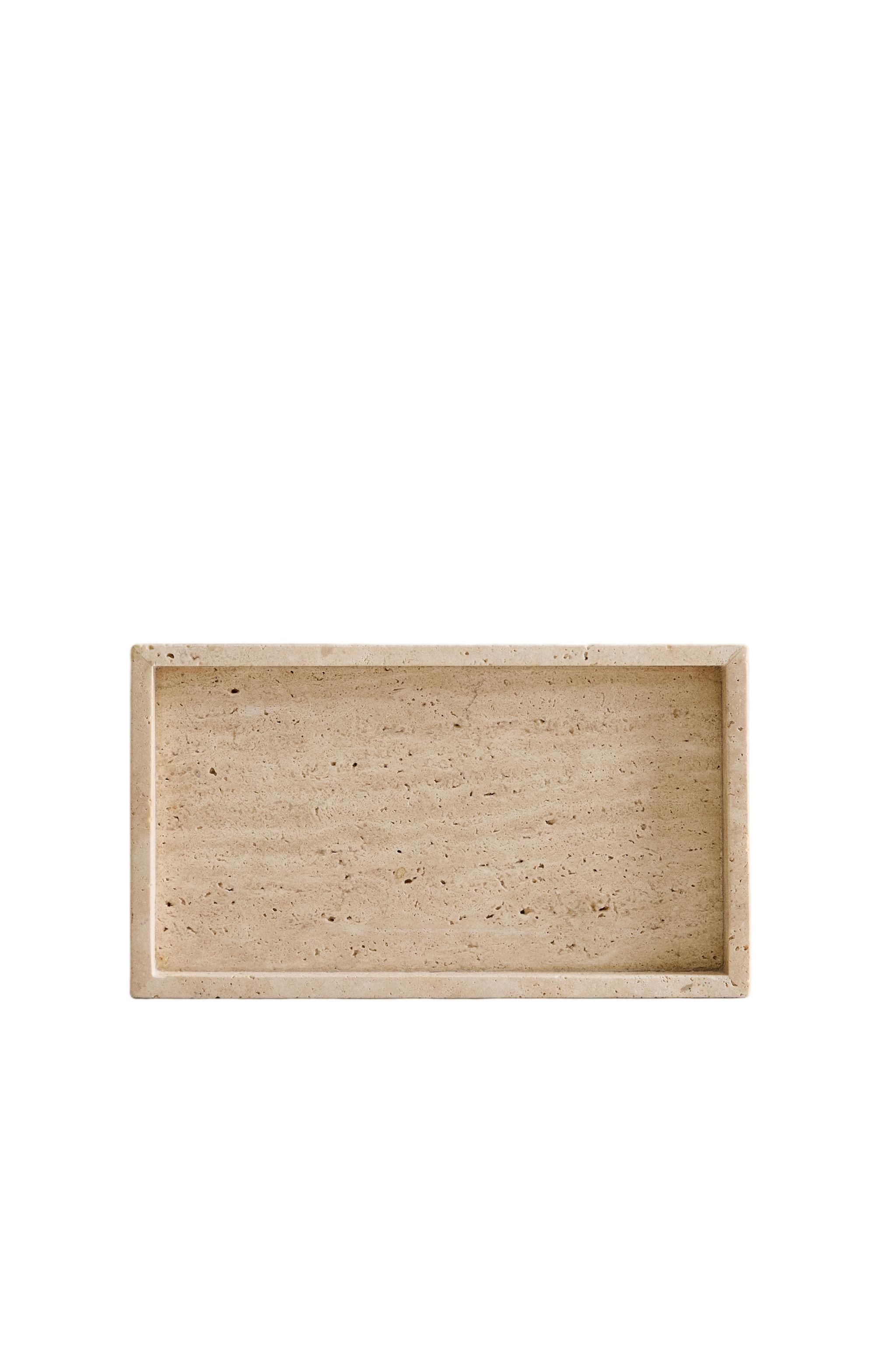BEIGE MARBLE BATHROOM TRAY