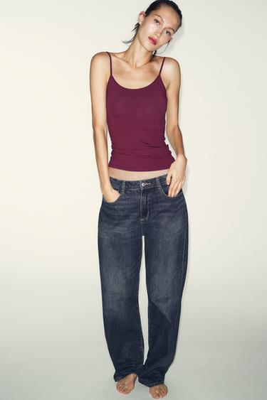 CAMISETA POLIAMIDA TIRANTE FINO - Vino de Zara