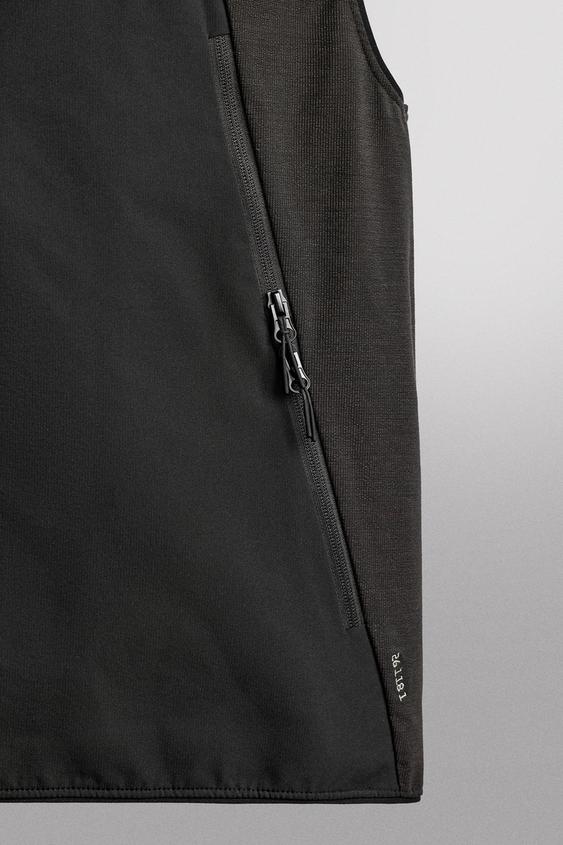 GILET TECHNIQUE COMBINÉ - Noir / Blanc de Zara - Image 7