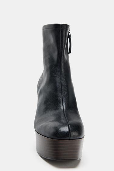BOTTINES À TALONS ET PLATEFORMES - Noir de Zara - Image 3