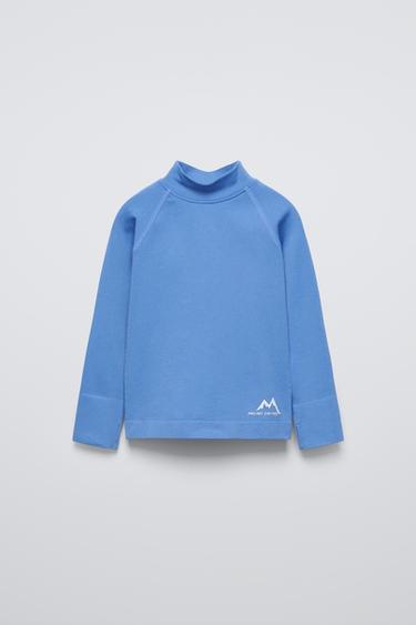 Zara RIBBED SHIRT SKI COLLECTION - Blue - Image 0