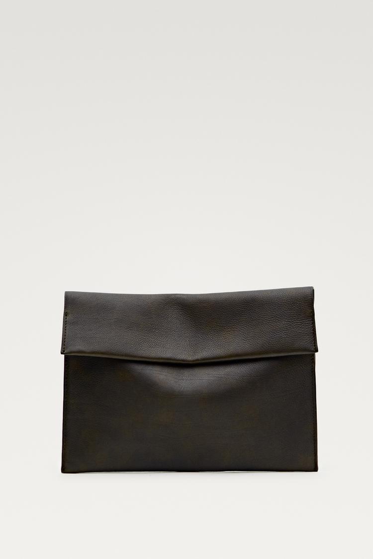 Nappa leather iPad case — Brown