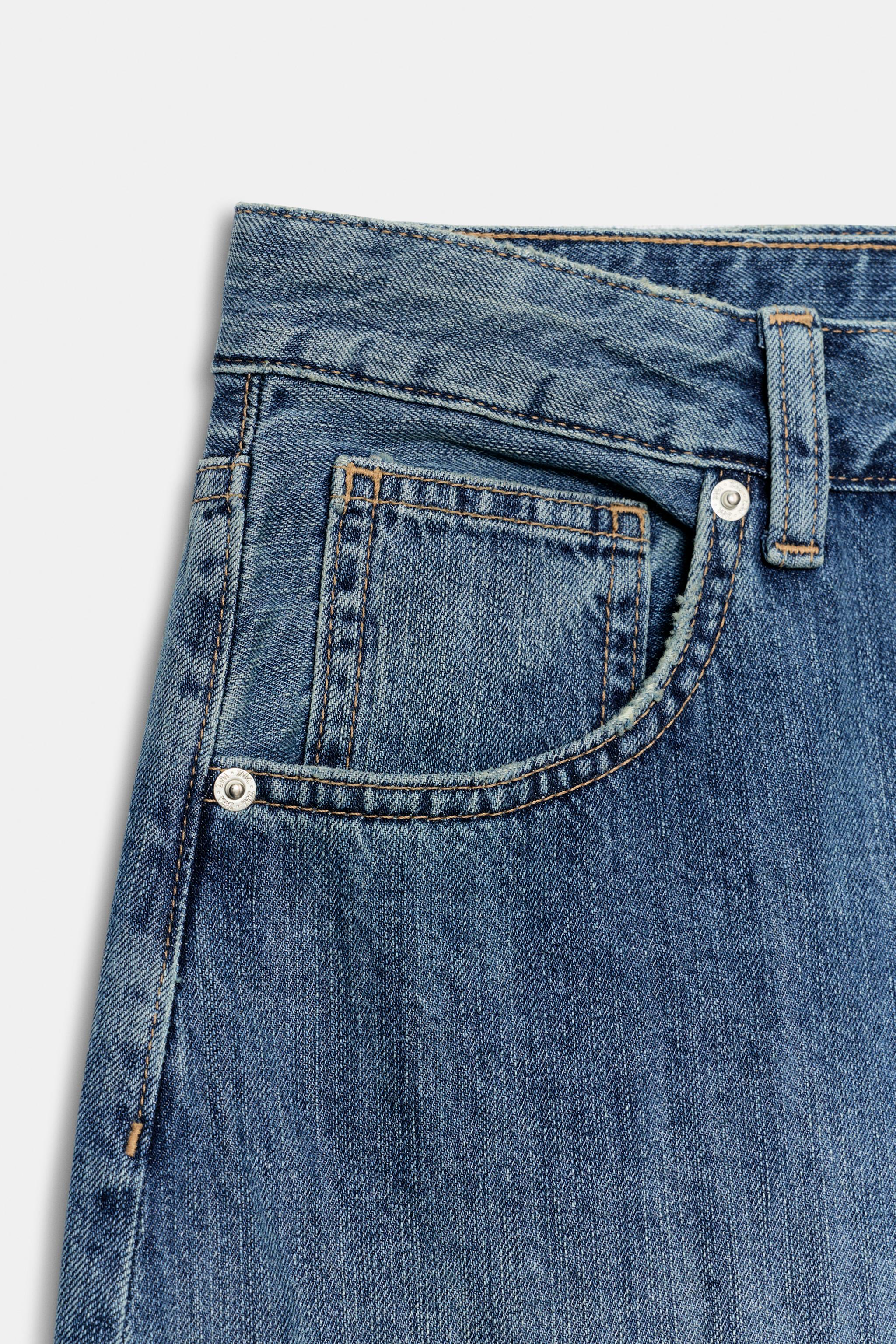 TRF MID-RISE BALLOON JEANS WITH BUTTON TABS