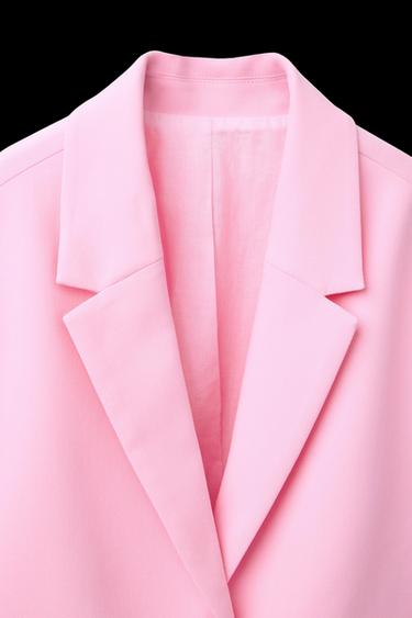 BOW CROPPED BLAZER - Pink by Zara