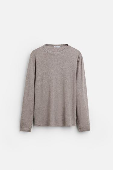 Zara VISCOSE - WOOL SHIRT - Brown