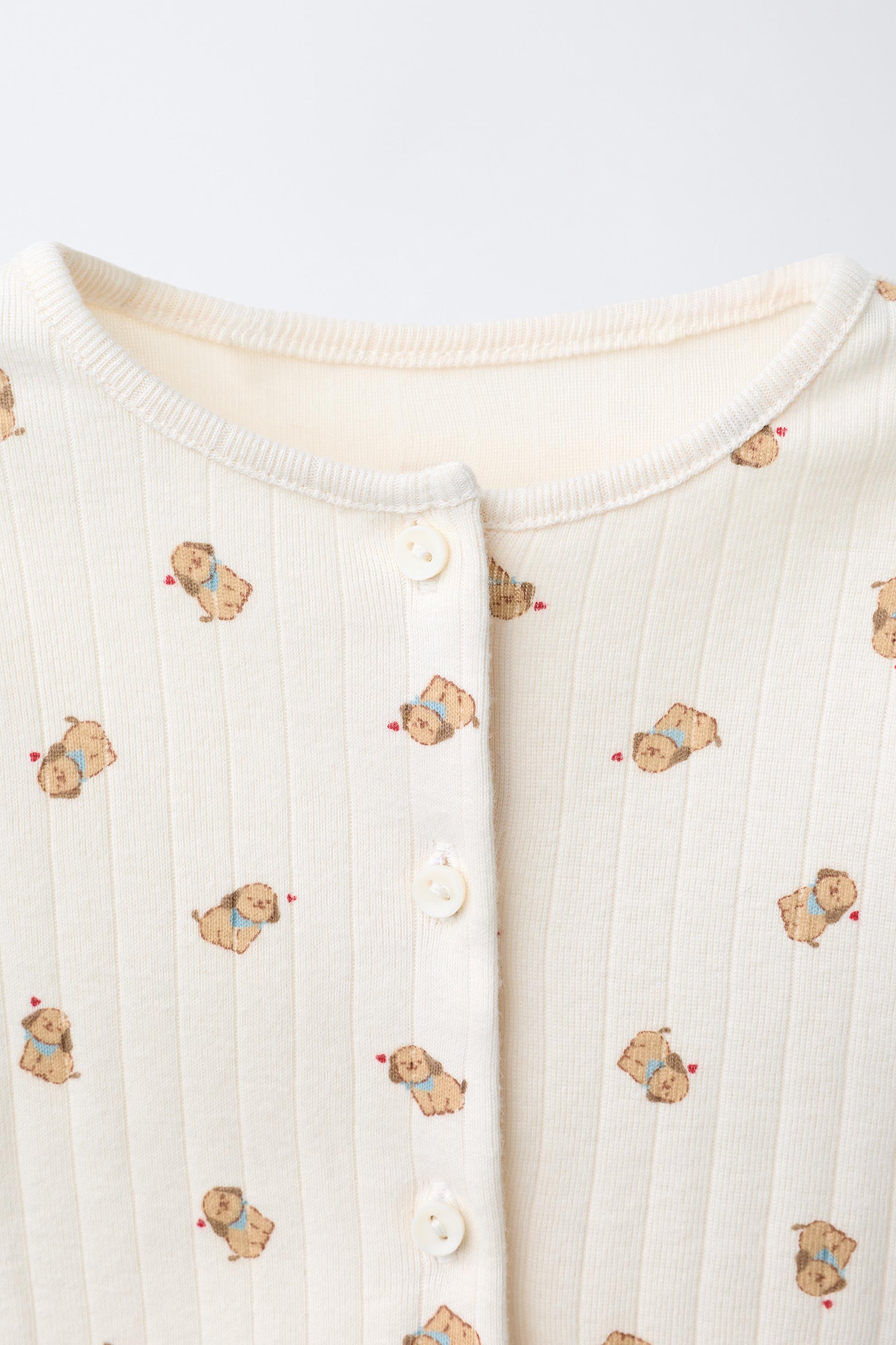 DOG PRINT JACKET, BODYSUIT, AND LEGGINGS SET