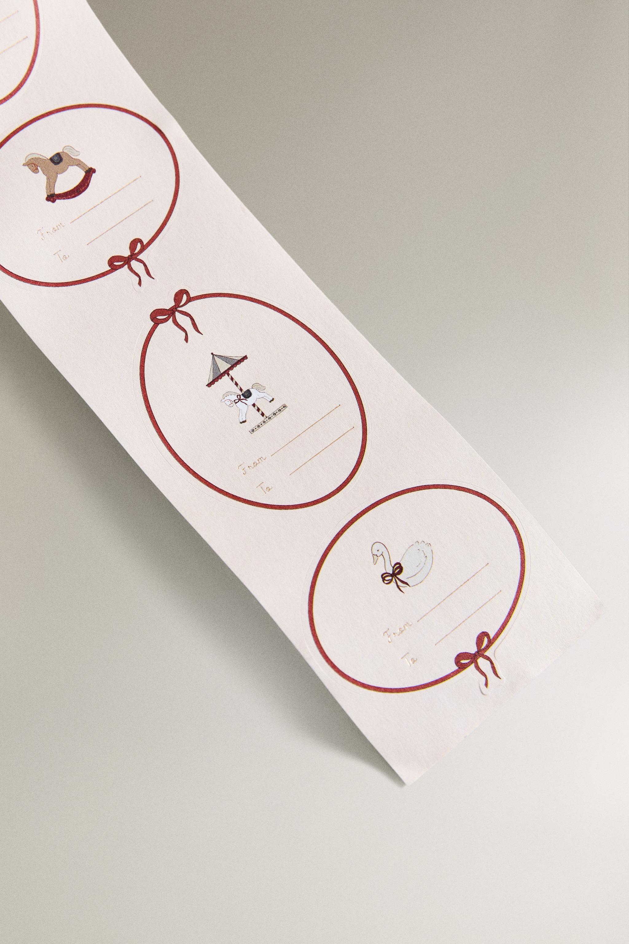 ADHESIVE CHRISTMAS GIFT TAG TAPE