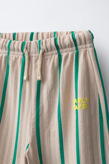 STRIPED TEXTURED TROUSERS - Sand by Zara - Image 2