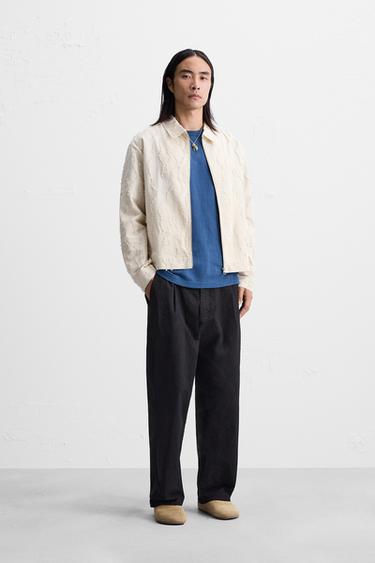 JAQUETA JACQUARD COM RELEVOS - Areia da Zara - Imagem 0