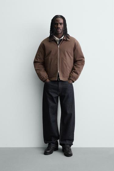 RELAXED FIT TECHNICAL JACKET - Brown by Zara - Image 0