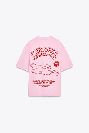 WASHED EFFECT PRINTED T-SHIRT - Pink by Zara - Image 5