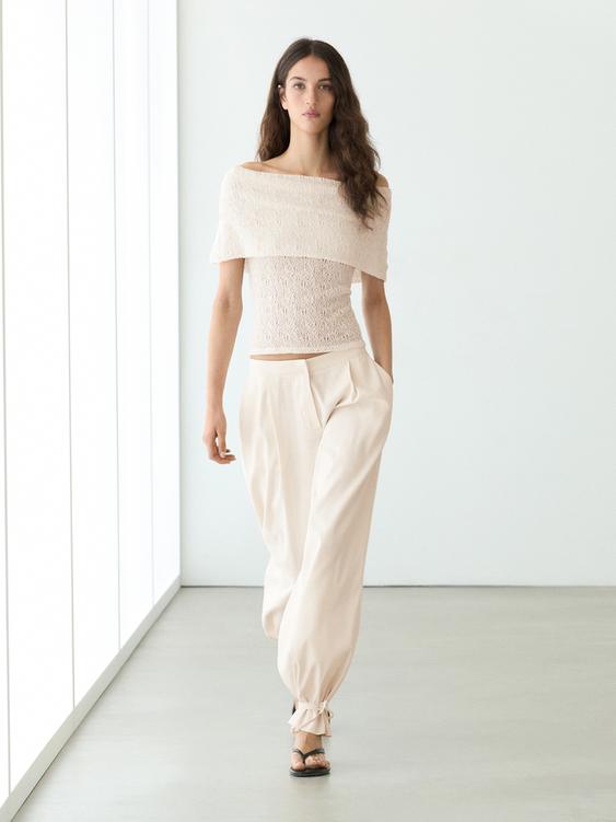 Textured off-the-shoulder top from Zara - $70