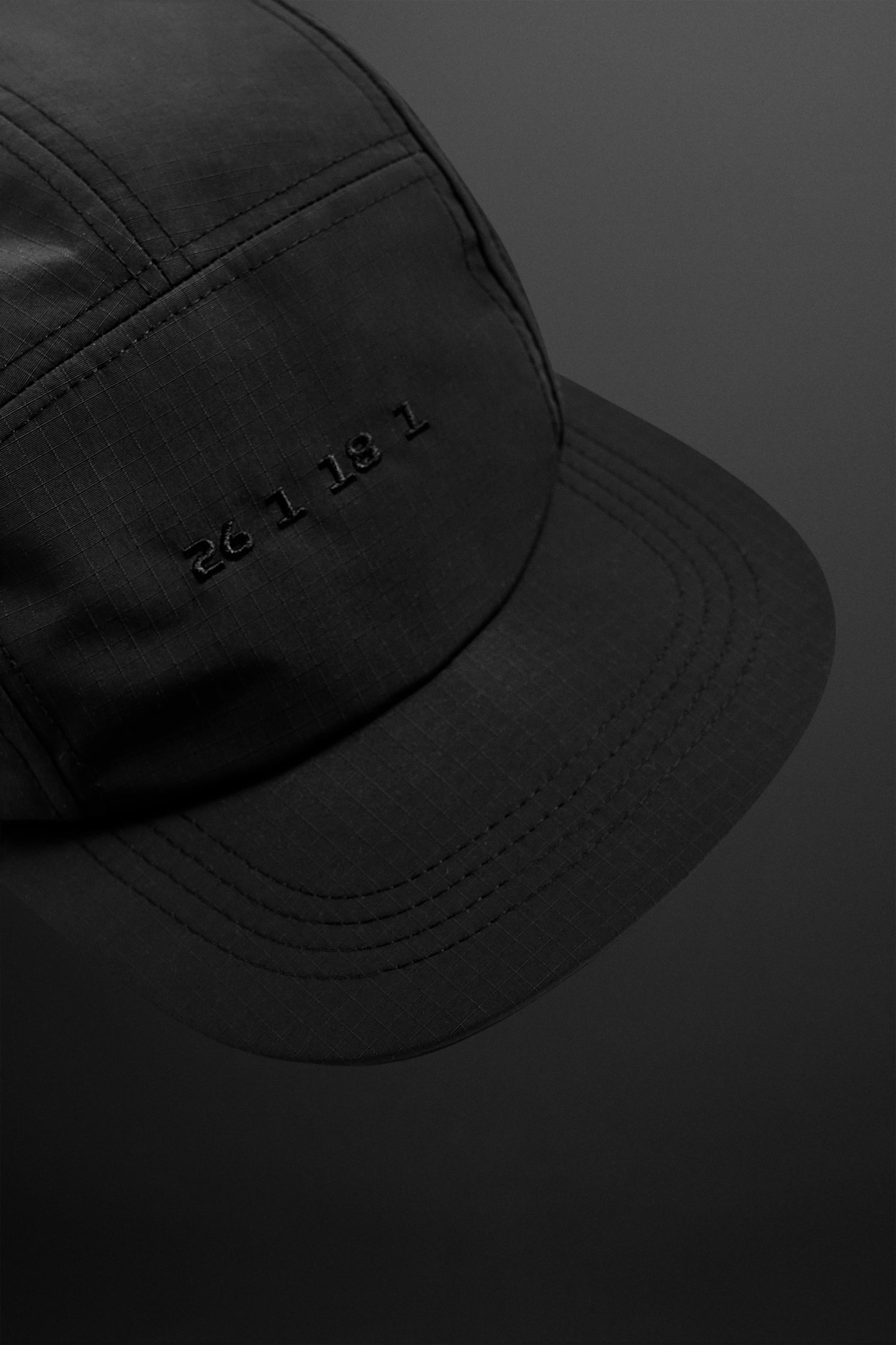 TECHNICAL EMBROIDERED CAP - Black | ZARA United States