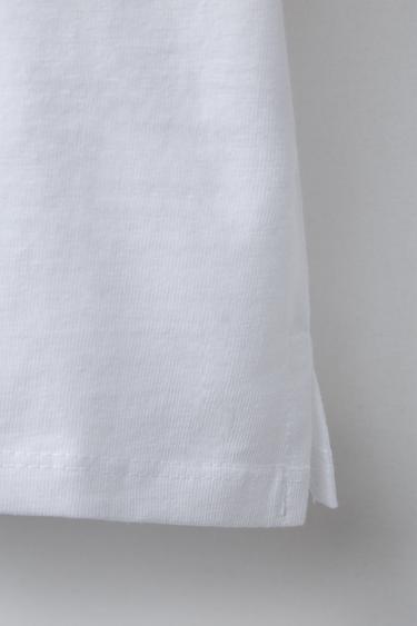 T-SHIRT WITH RAISED PRINT - White by Zara - Image 3