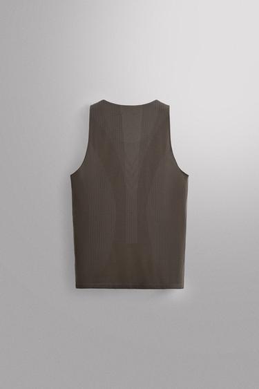 SEAMLESS TRAINING TANK TOP - Grey by Zara - Image 1