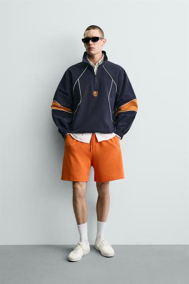 JOGGINGBERMUDA RELAXED FIT INTERLOCK - Feloranje van Zara