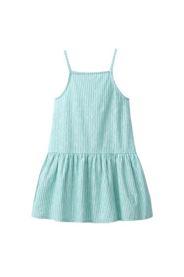 Zara STRIPED PRINT DRESS - Sea green
