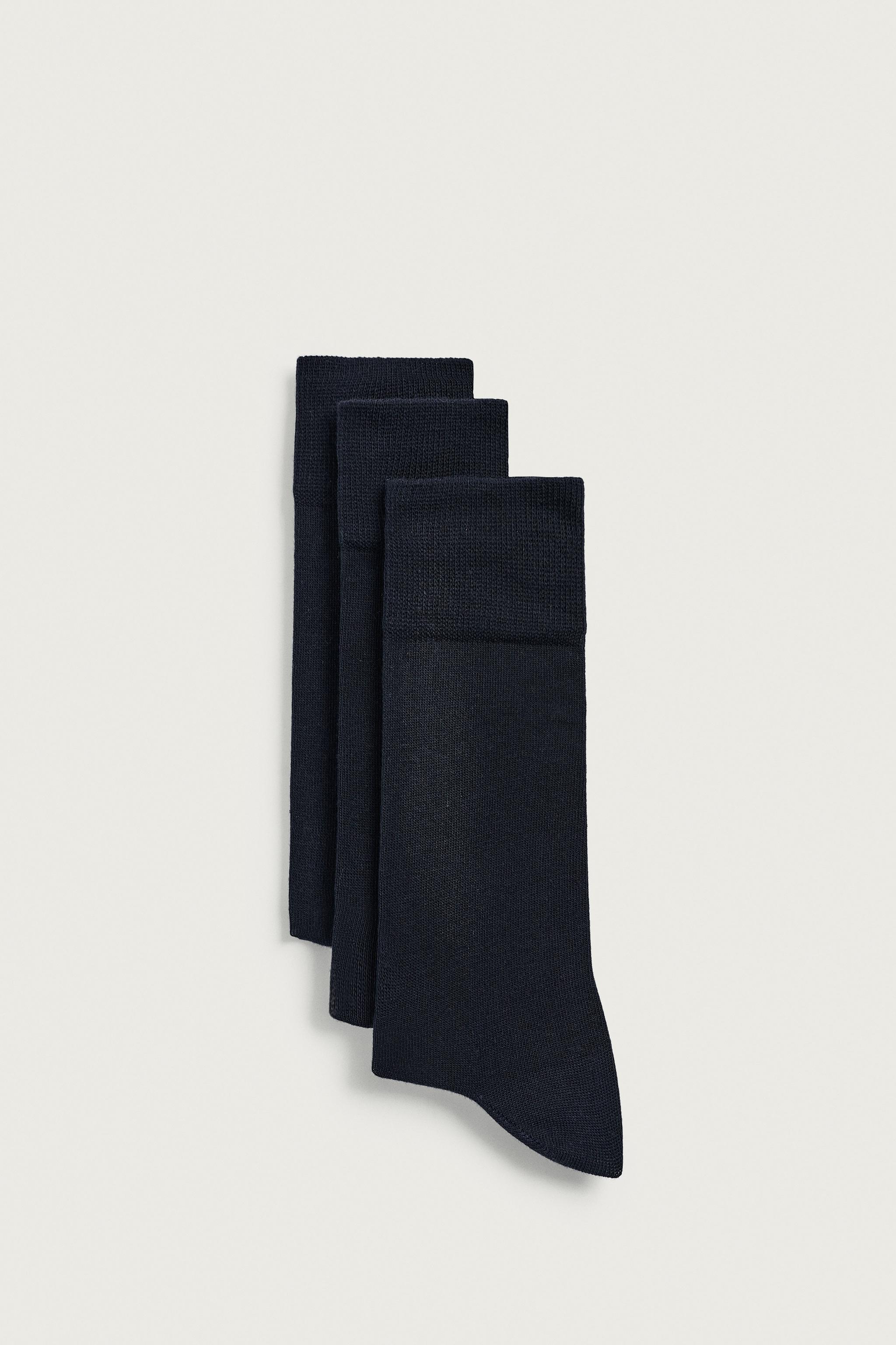 3-PACK LIGHTWEIGHT SOCKS — Navy blue