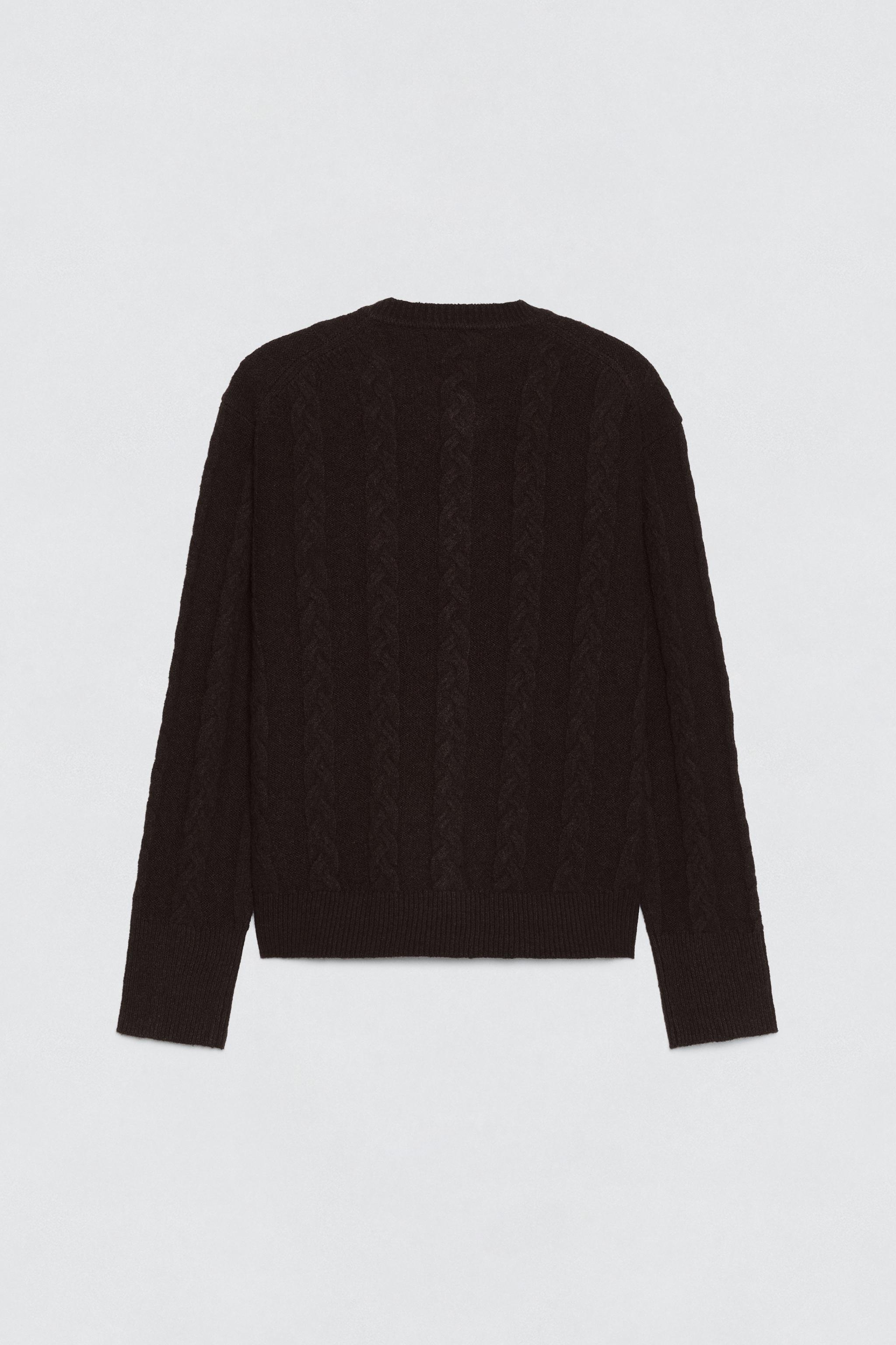 SOSHIOTSUKI × ZARA ウールケーブルカーディガン SOSHIOTSUKI x ZARA ウールケーブルカーディガン - チョコレート