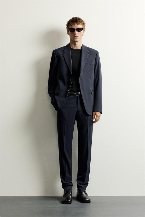 PANTALÓN TRAJE SLIM FIT - Marino de Zara - Imagen 0