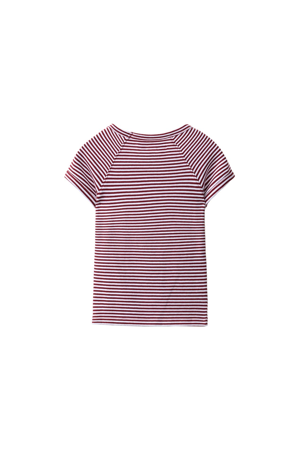 COTTON-MODAL STRIPED T-SHIRT — Striped