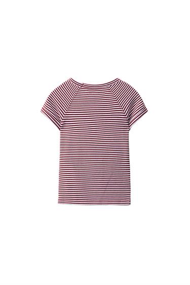 COTTON-MODAL STRIPED T-SHIRT — Striped 2