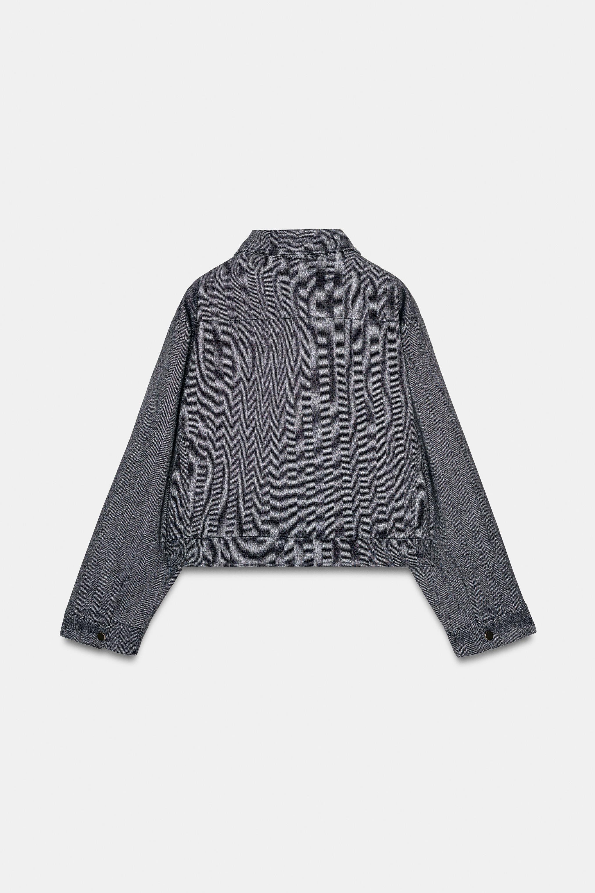HERRINGBONE JACKET WITH POCKETS - Grey | ZARA New Zealand