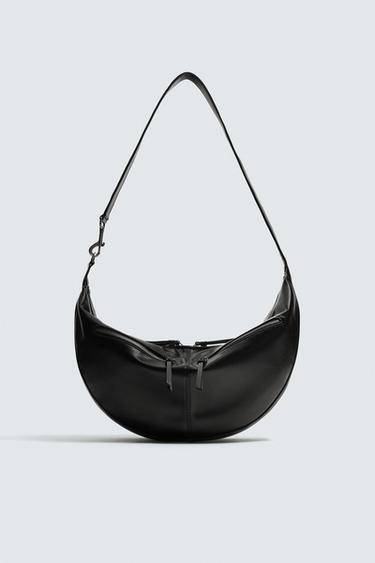 SAC PORTÉ ÉPAULE À SURPIQÛRES - Noir de Zara