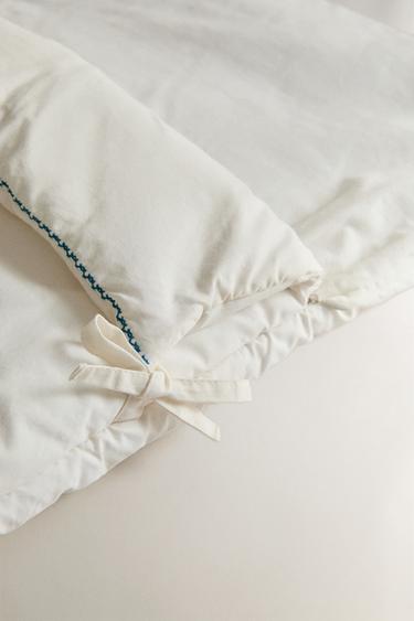COTTON RABBIT CARRYCOT BABY WRAP - Ecru by Zara - Image 1
