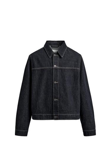 Zara 寬鬆版牛仔外套 - 靛青色