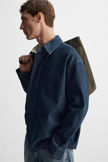 DENIM OVERSHIRT - Blue by Zara - Image 4