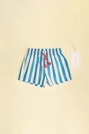 ZARA TIMELESS - SHORT DE BAIN À RAYURES - Bleu de Zara - Image 0