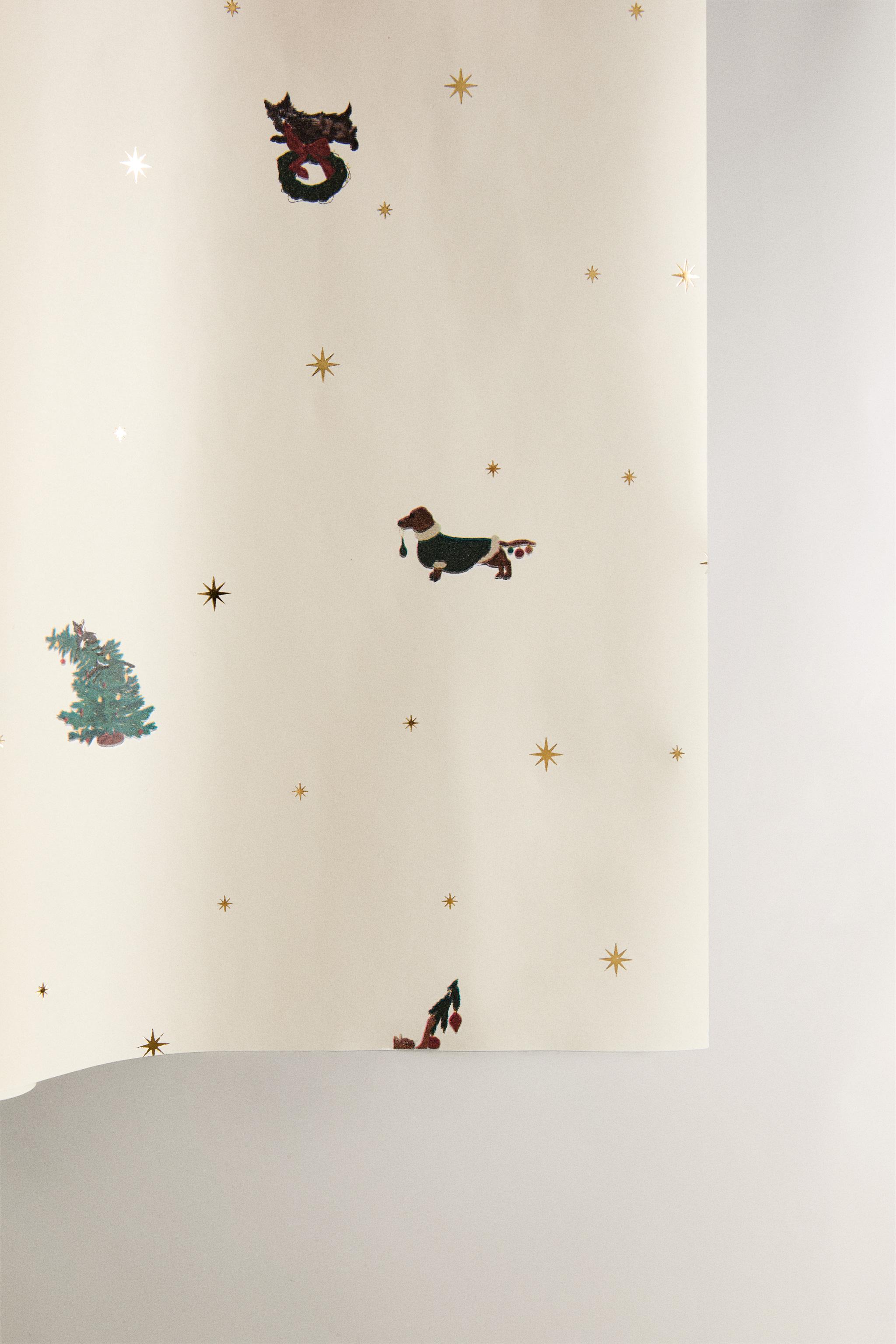 DOG CHRISTMAS GIFT WRAPPING PAPER