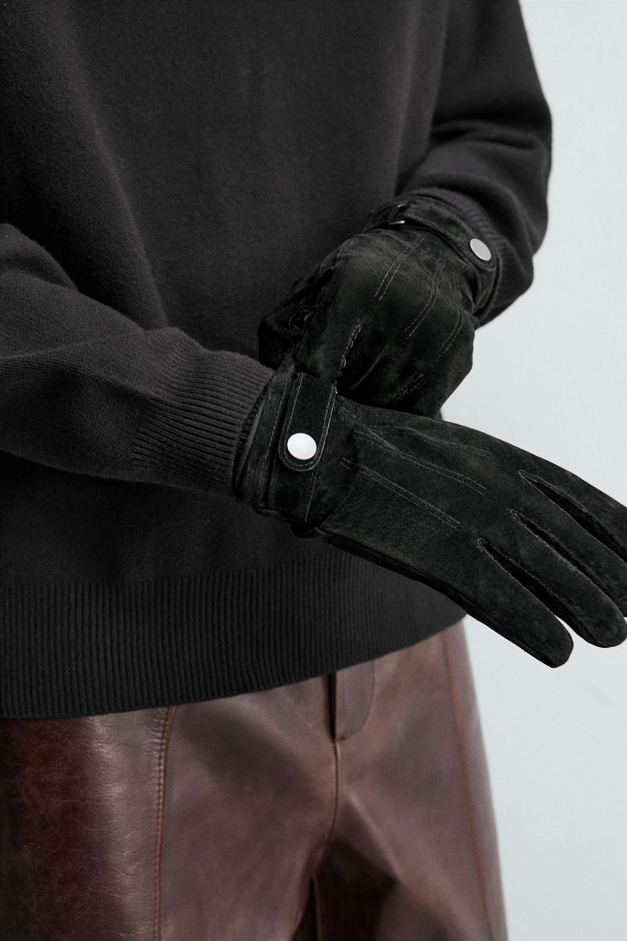 COMBINATION SUEDE LEATHER GLOVES