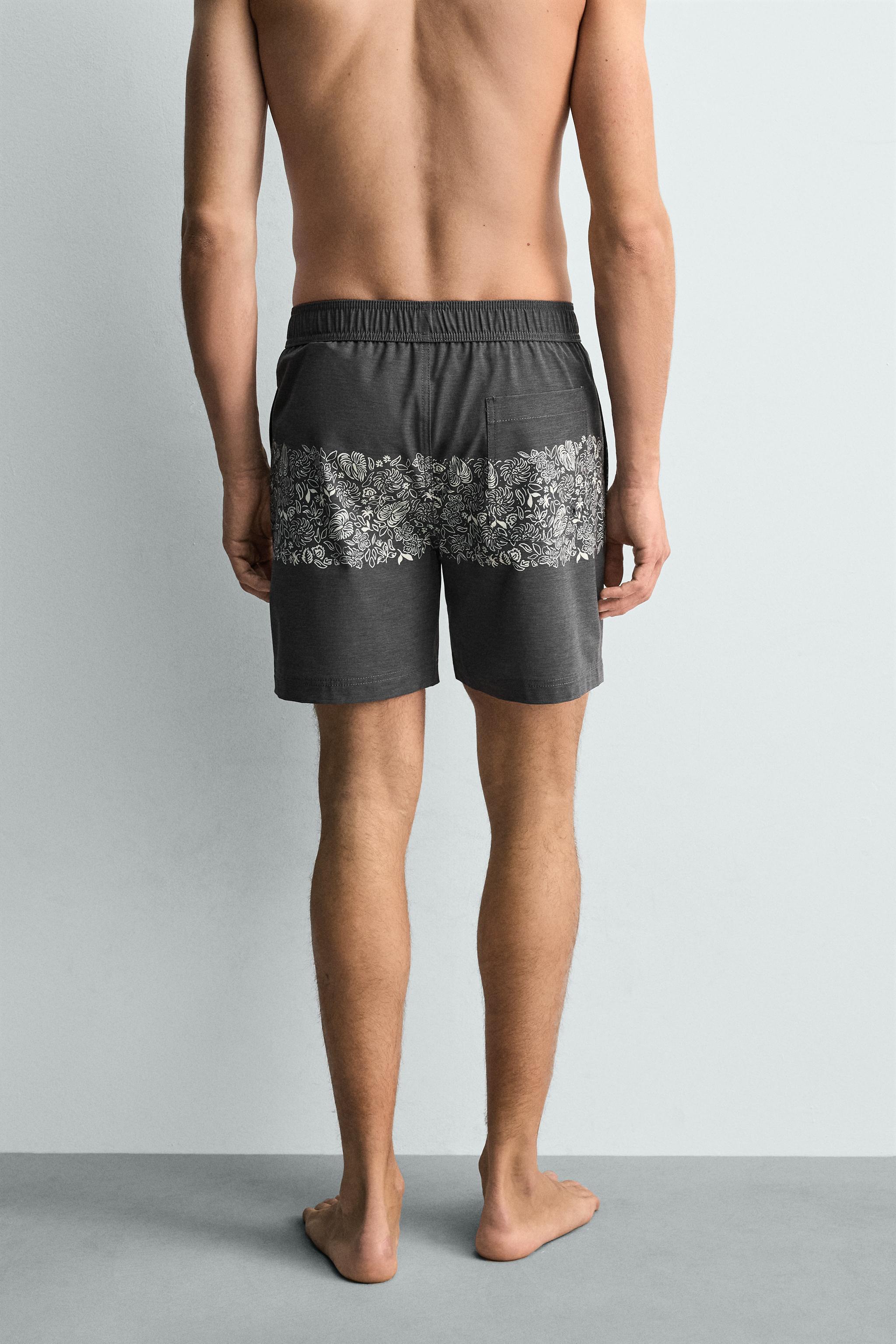 MAILLOT DE BAIN LONG À IMPRIMÉ FLORAL