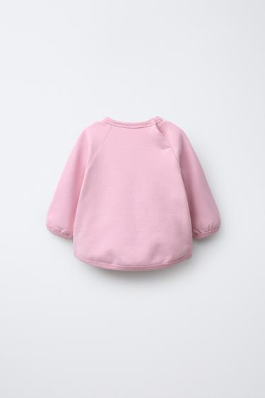 TERRY PATCH SWEATSHIRT - Pale pink by Zara - Image 1