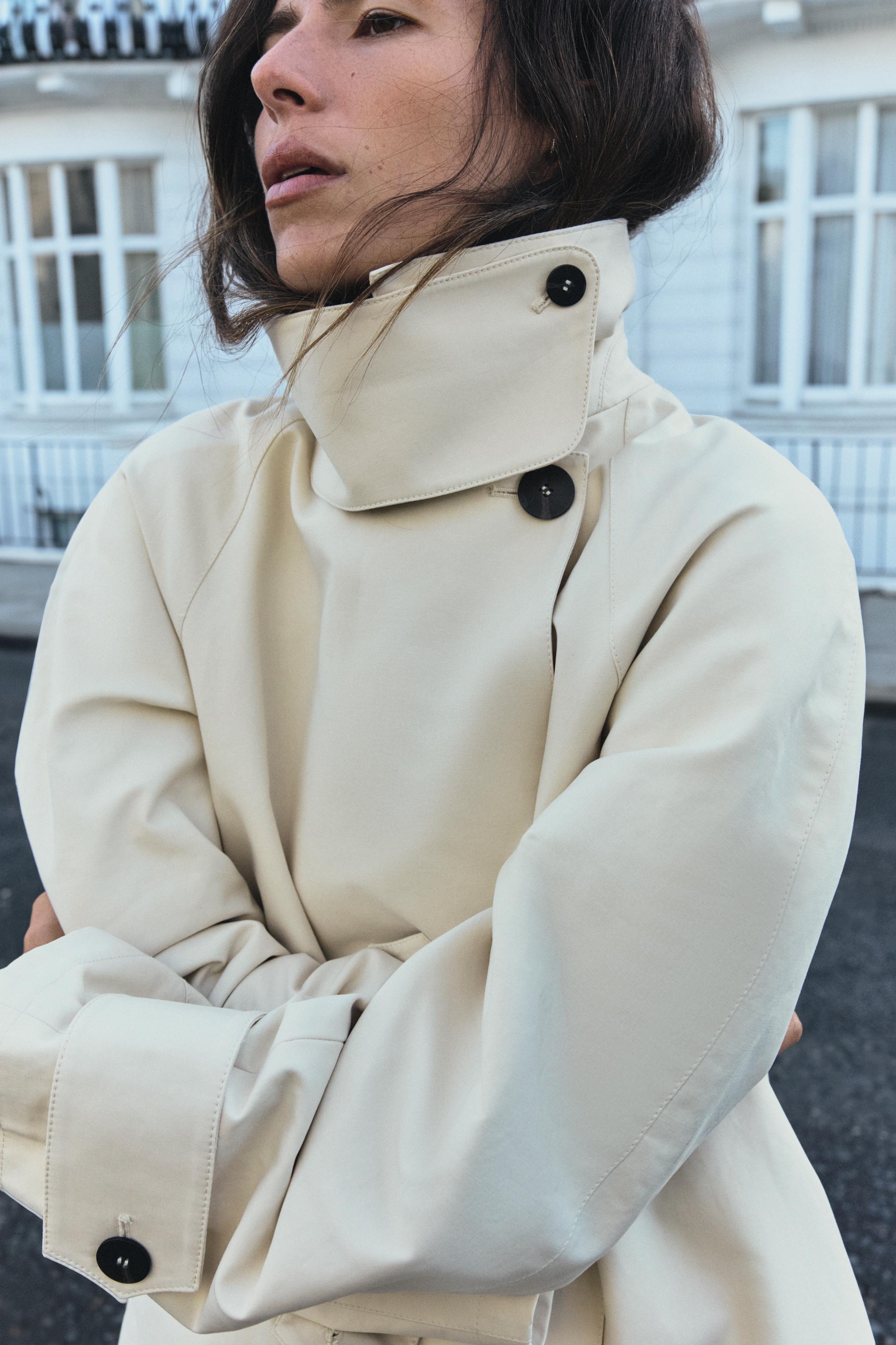 ZW COLLECTION SHORT TRENCH COAT