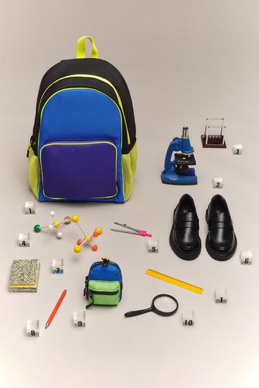 SAC À DOS SCOLAIRE - Bleu de Zara