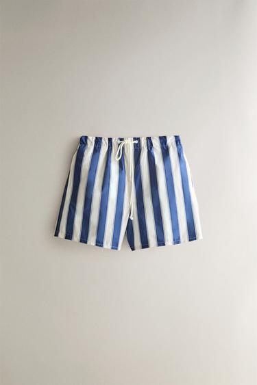 バーティカル ストライプ ビーチ スイムウェアブルー0Zaraのバーティカル ストライプ ビーチ スイムウェア - ブルー - 画像 0