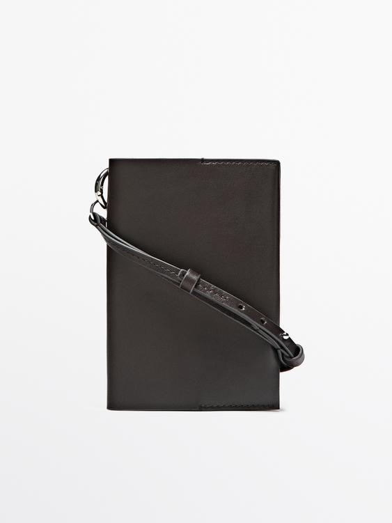Nappa leather passport holder
