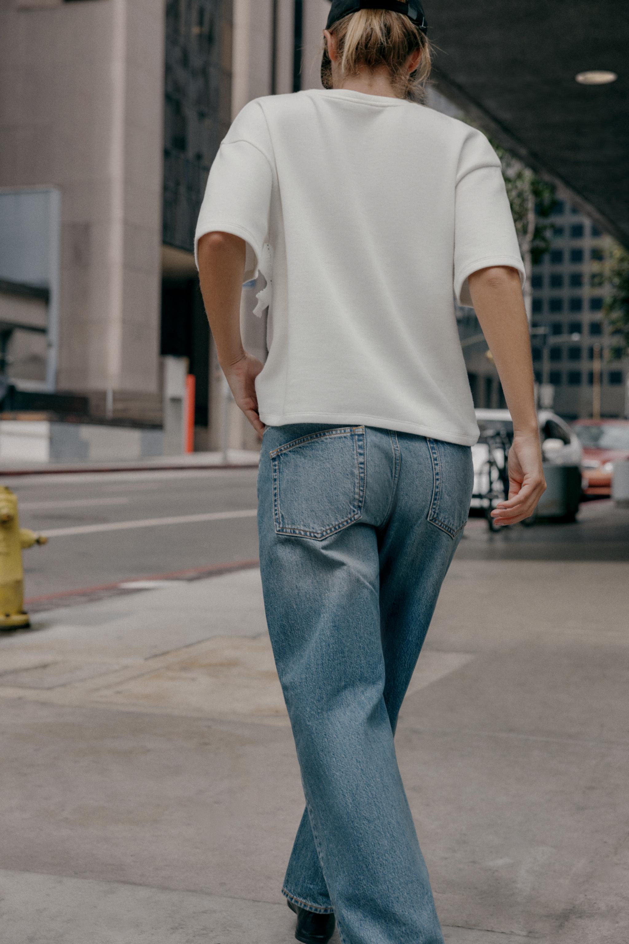 SOFT FLOR T-SHIRT - Oyster-white | ZARA United States