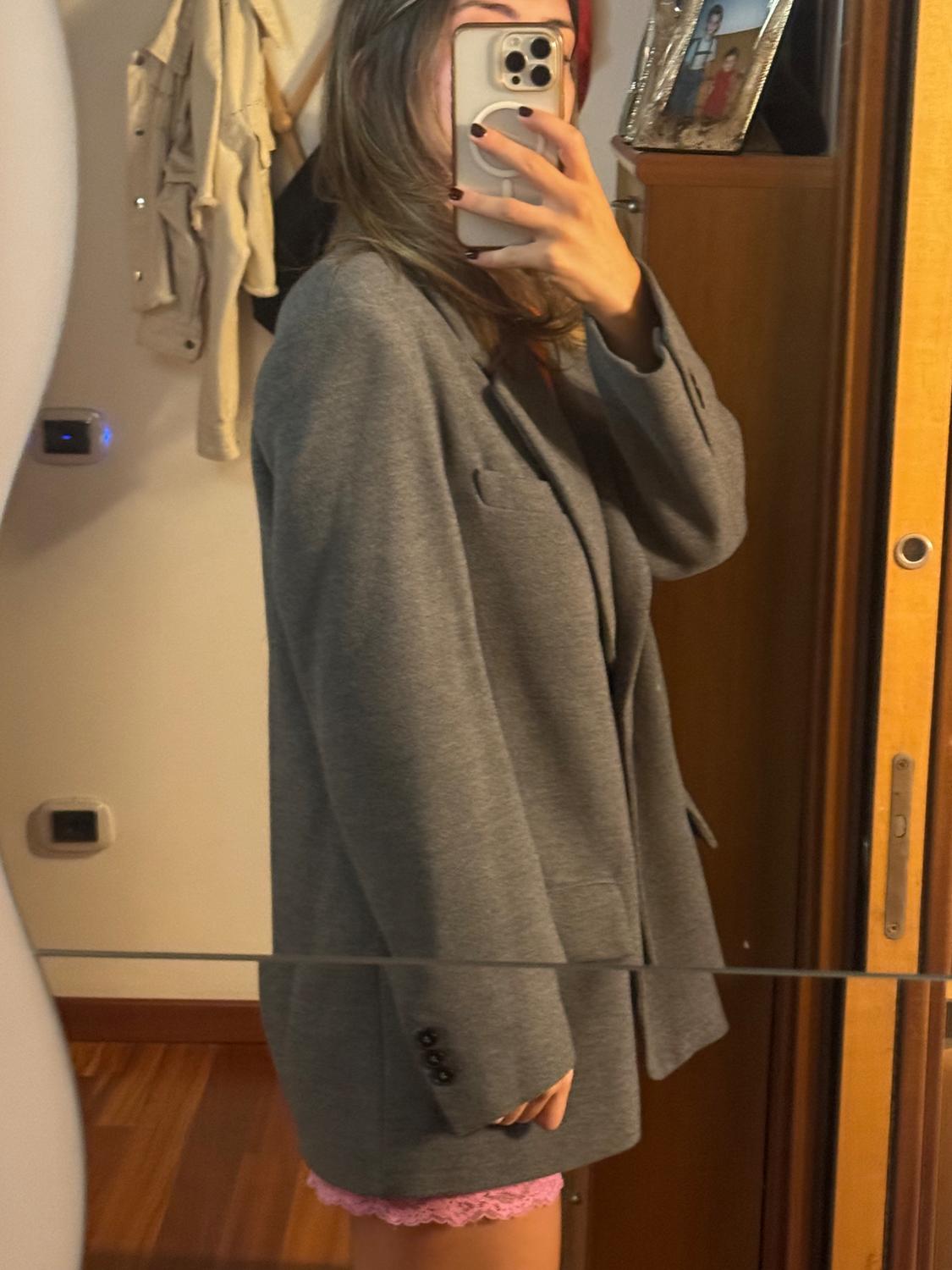 STRAIGHT BLAZER WITH PADDED SHOULDERS - Image 2