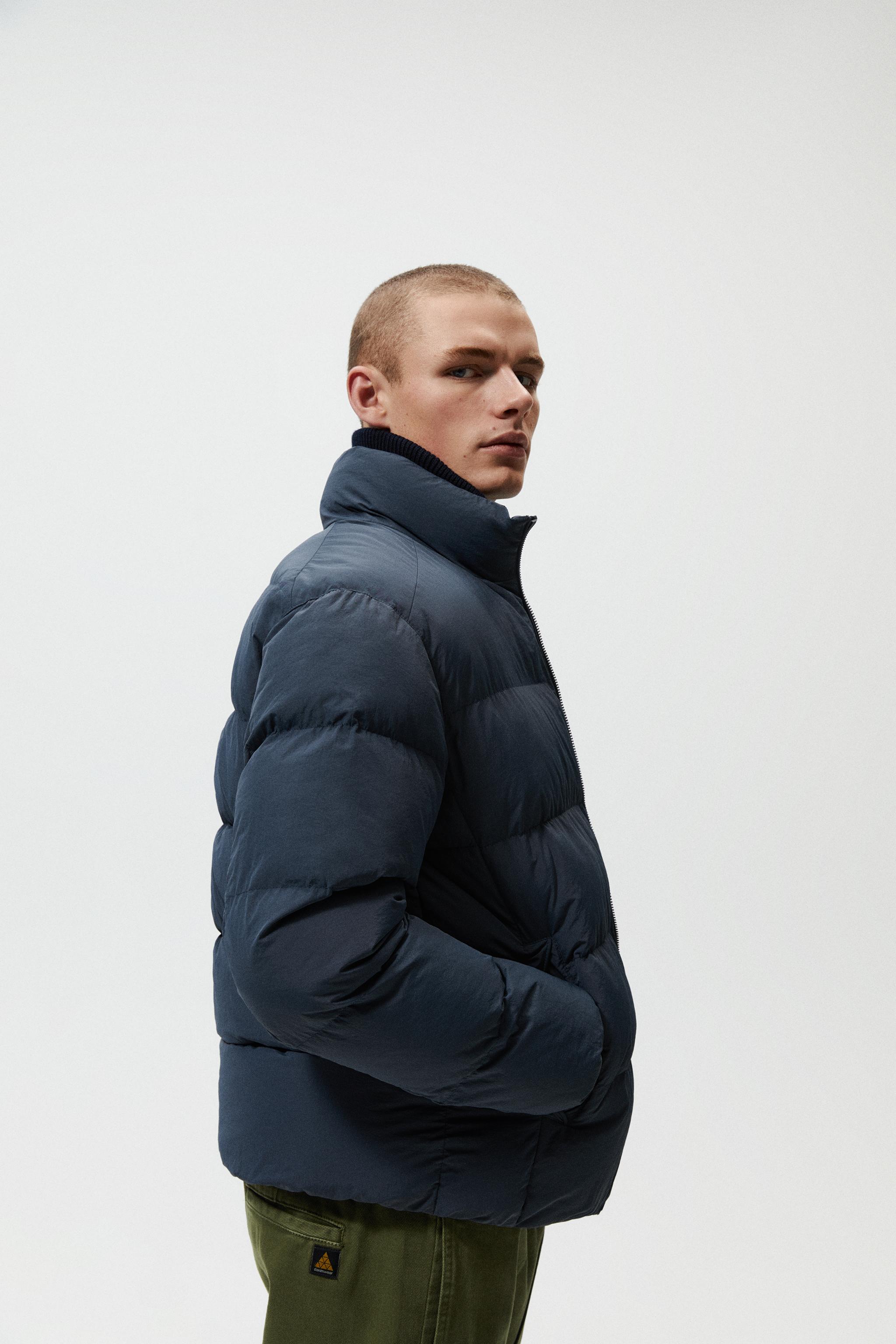 BASIC PUFFER JACKET - Blue | ZARA United States