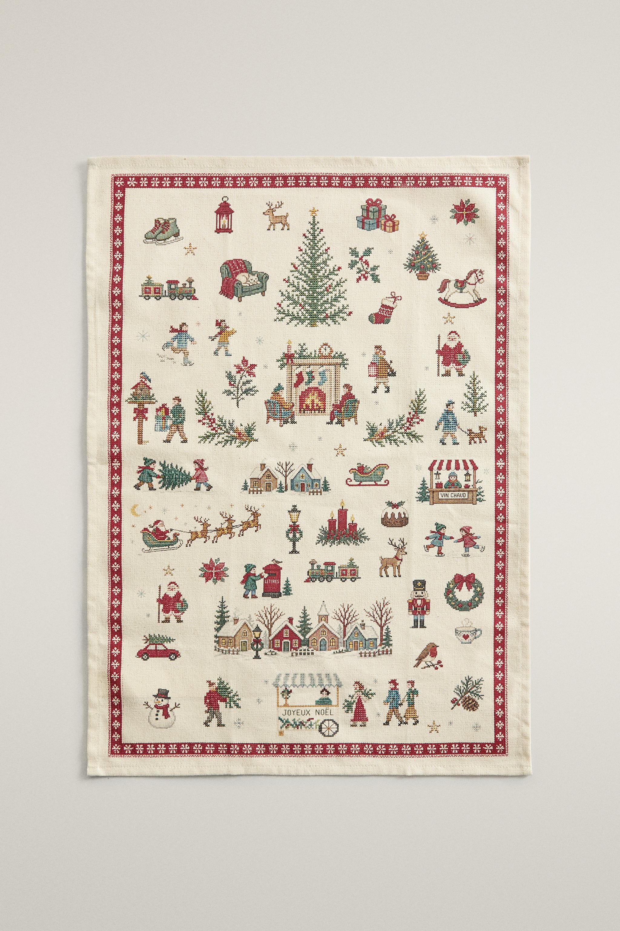 COTTON VILLAGE CHRISTMAS KITCHEN TOWEL (PACK OF 2)
