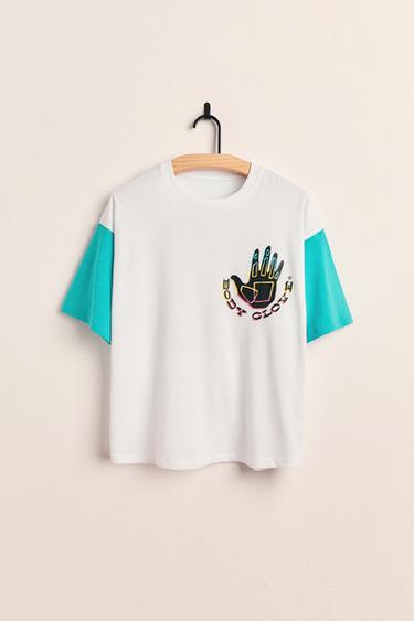 CAMISETA MANGAS CONTRASTE ZARA X BODY GLOVE ® - Blanco de Zara